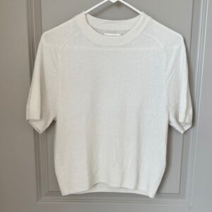 Abercrombie Cream Cashmere Crew Tee (Medium)